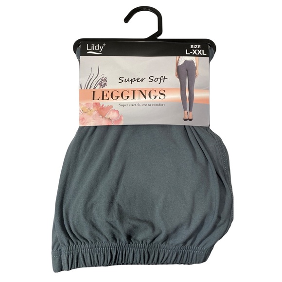 Lildy Pants - Lildy Super Soft Charcoal Grey Leggings NWT size L-XXL